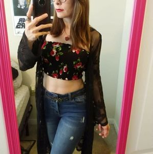 Fall Sale Story On Black Lace Medium Duster